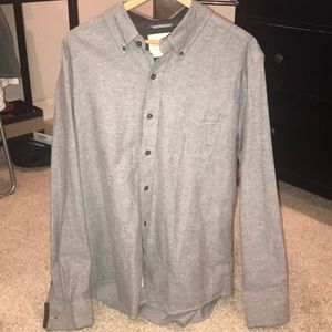Grey soft button up shirt